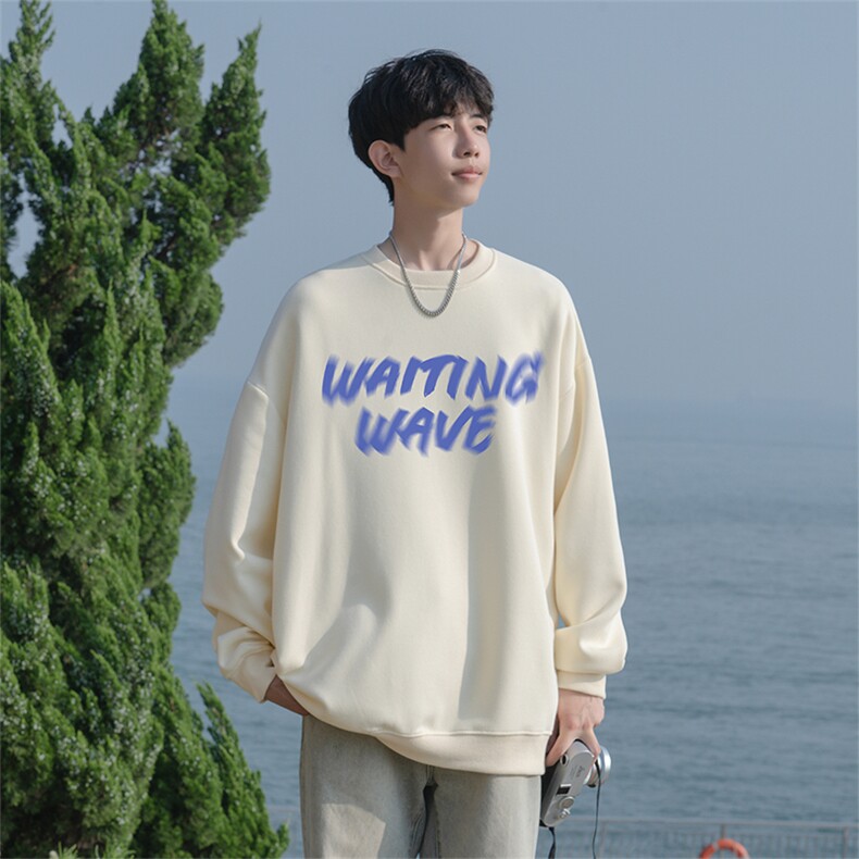 抖音品质秋季新款美式高街字母仿棉圆领卫衣wycm3930-特批28控49图片
