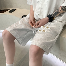 量大优供视频新风龙纹冰丝短袖衬衫男CP50-特p38，男装衬衫，电商B371