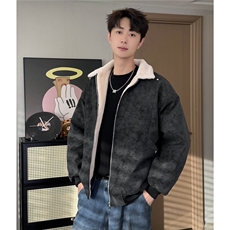 PY5552-P85特冬季PU皮棉服兔毛加绒加厚保暖棉衣，男装棉衣，电商D232