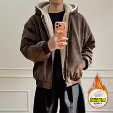 现货高品质美式冬季重磅座山雕大毛毛领pu皮棉衣男女加厚外套，男装皮衣，电商A486