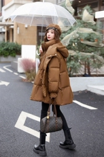 中长款羽绒服白鸭绒2023年冬季时尚潮流羽绒服女，女装羽绒服，橙子家