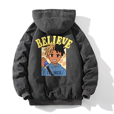 牛仔外套男大码加厚加绒衣男羊羔毛服男砖墙NM53271-P140，男装棉衣，电商A040A