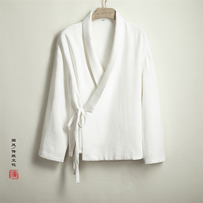 秋装新款风男装棉麻男士改良汉服外套C066P80,男装民族服装,钱塘802