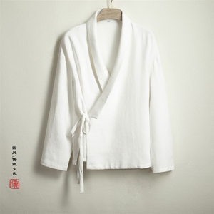 秋装新款风男装棉麻男士改良汉服外套C066P80图片