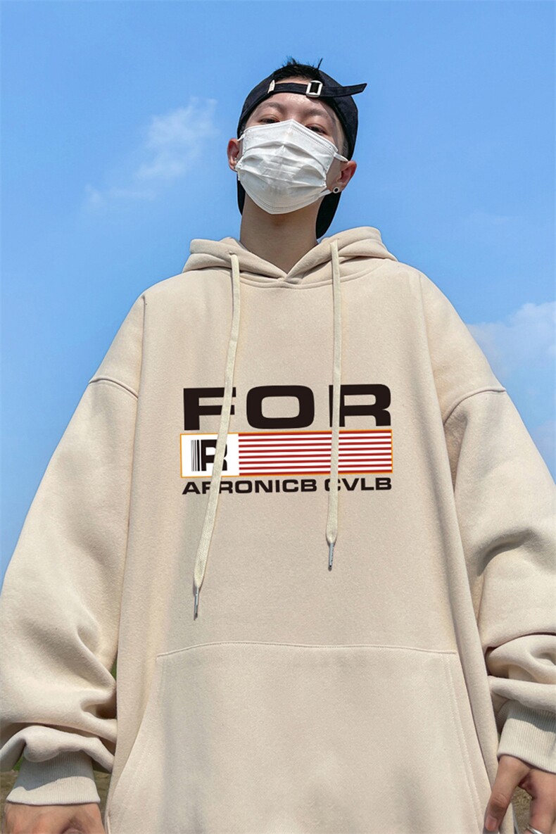 ！秋季重磅宽松大码港风FOR印花连帽卫衣LW124-特p35,男装卫衣,星座508（原C305）