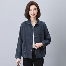 时尚百搭牛仔衬衫外套女宽松显瘦长袖上衣春秋季新款韩版休闲女装，女装衬衫，韩派