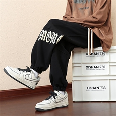 主推棉M-8XL秋季新款大码束脚潮流休闲卫裤109-K615-P50，男装休闲裤，星座109-1