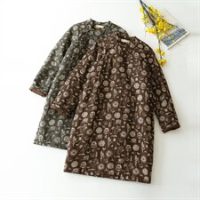 盘扣衣，女装棉衣/棉服，蓝院