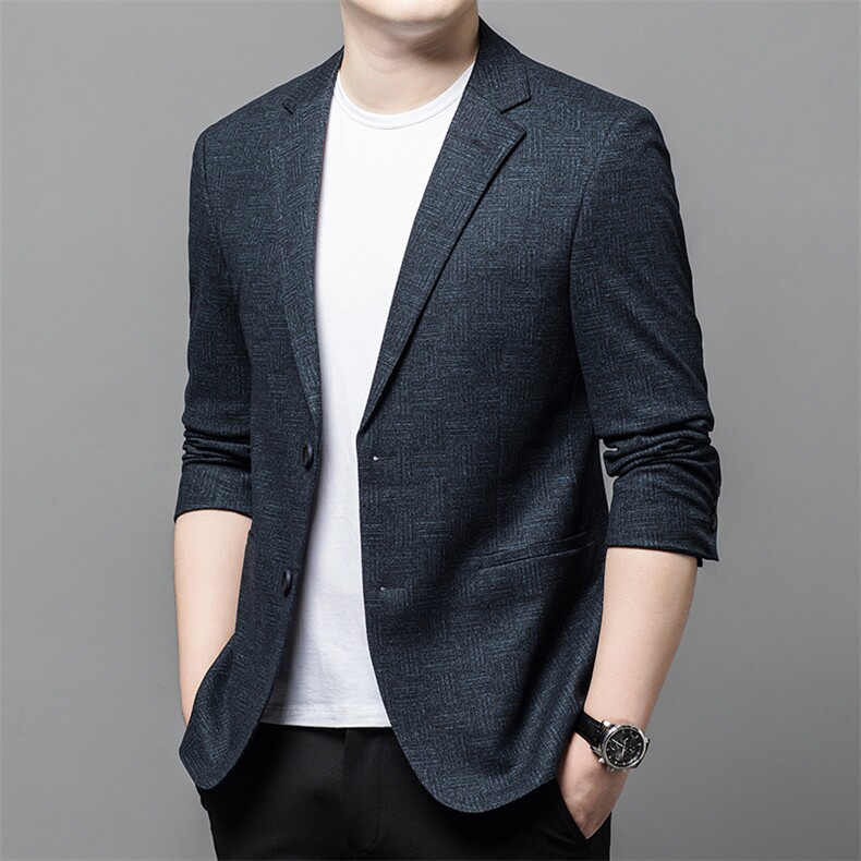 Y6618钱塘2020-2秋季薄款新款时尚休闲中青年男士西服外套P145,男装西服,钱塘207-2