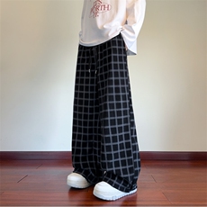 GENIOLAMODE直筒灯芯绒休闲裤男士秋季宽松阔腿潮牌垂感运动卫裤，男装休闲裤，电商B315
