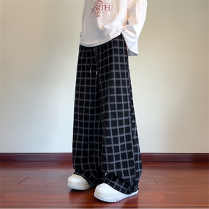 GENIOLAMODE直筒灯芯绒休闲裤男士秋季宽松阔腿潮牌垂感运动卫裤图片