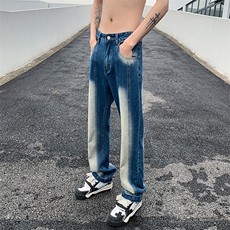 B221美式ins高街暗黑小众毛边修身小脚牛仔裤LK23020-P60控78，男装牛仔裤，电商B221