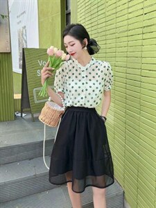 洋气款，波点套装裙，两色、三个尺码图片