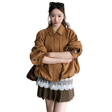 【新款2026春】焦糖泡芙花苞外套领子可拆卸088-9811-P155K248，女装短外套，2C088