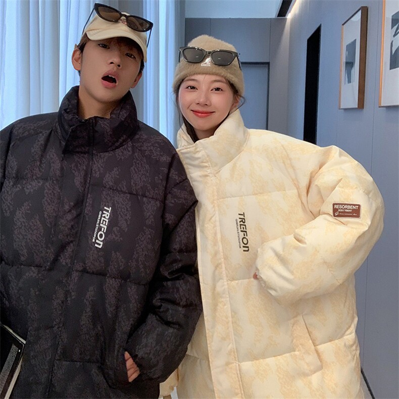 立领棉衣男女印花棉服新款冬装棉袄面包服外套3354-P70控108,男装棉衣,星座207