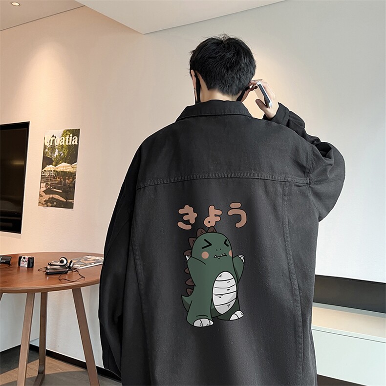 牛仔夹克男大码牛仔外套男茄克NJ77037-P60加绒款-P75,男装夹克,电商A040