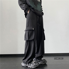 秋季新款港风大口袋工装裤飘带宽松休闲裤B315-K23447-p65控88，男装工装外套，电商B315