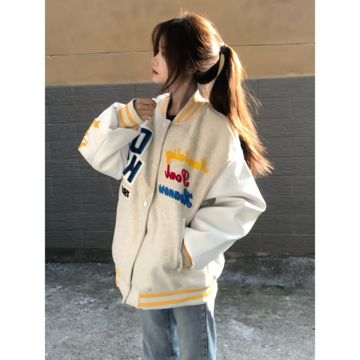 5316-P70高质量原版做工面料休闲棒球服外套男女同款,女装卫衣/绒衫,星座617A-2