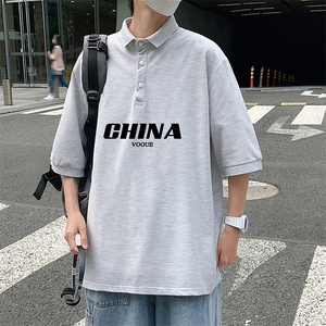 PL57001-P35 翻领短袖polo衫男大码胖子半袖t恤男有领保罗衫图片
