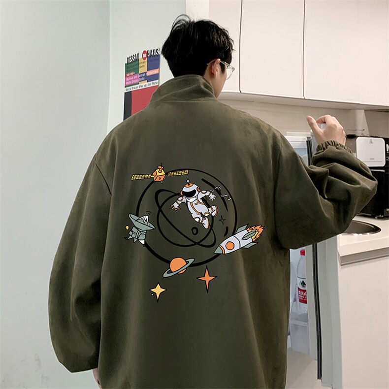 麂皮绒夹克男大码立领褂子外套JK85142-P68加绒款-P78,男装夹克,电商A040