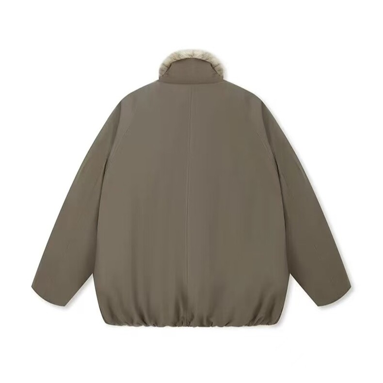 网图拼接毛边立领派克棉服宽松冬季保暖棉衣P95,男装棉衣,电商D205