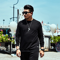 9021P65秋冬圆领套头大码休闲卫衣2XL-7XL模图，男装卫衣，星座1106