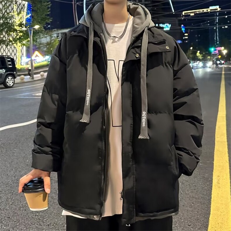连帽棉衣男士外套春秋冬季日系潮牌加厚保暖防寒J062-P85,男装棉衣,星座1109-3