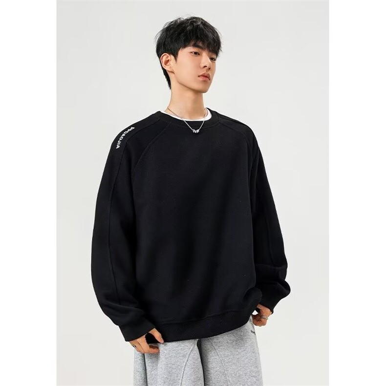 1506/QX980/P42印花秋冬卫衣男韩版新款圆领宽松港风潮流,男装卫衣,星座1506