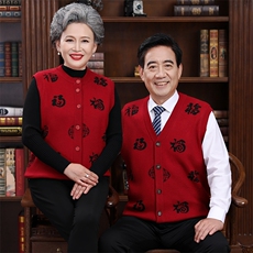 时尚潮流2024年秋季新款中老年男女款贾ling马甲圆领，女装马甲，衣恋羊绒