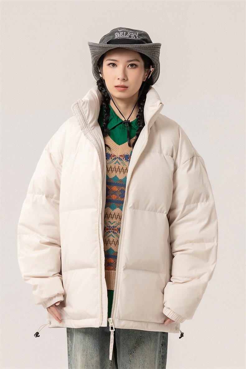 新标白鸭绒简约休闲立领外套纯色潮流加厚羽绒服ESY0215-P150,男装羽绒服,电商B306