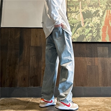 K1223-p35-控58oversizecleanfit牛仔裤褶皱直筒裤老爹裤长裤，男装牛仔裤，星座103A-1
