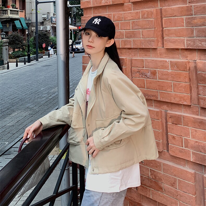 2023年秋季新款立领夹克外套-82391-P130-K178,女装短外套,一九零