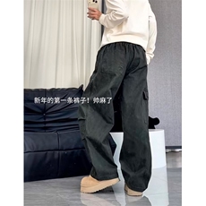 2026春装洗水工装裤宽松阔腿裤休闲长裤K0601，男装工装外套，星座1212