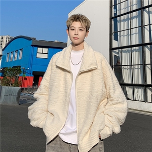秋冬新款开衫毛衣美式复古休闲慵懒风针织衫男外套MY0752-P65图片