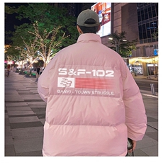 慵懒潮流百搭流行新款ins日系时尚高质量防水棉服原宿简约气质，男装棉衣，星座1013-1