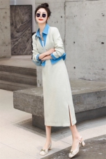 2023年春装新款小香风法式假两件衬衫小西装+半身裙两件套套装女，女装套装/套裙，瑶迪依秀