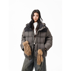 90%绒新标有报告连帽撞色韩版宽松羽绒服外套Y990/370现货，男装羽绒服，星座202-3