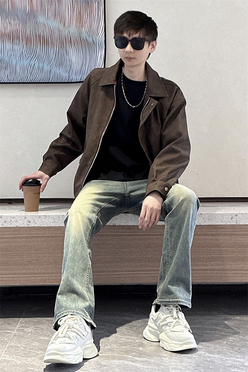 秋冬美式复古牛仔裤高街休闲裤男款微喇叭长裤1412-2/992/P65,男装休闲裤,星座1412-2