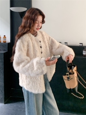 环保皮草皮毛一体外套2b72-8611P175K258，女装皮草，吉娜