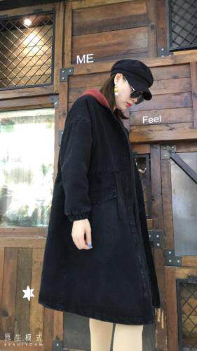 【现货】秋冬新款牛仔加棉外套，女装，蓝帕