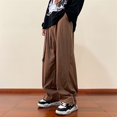 设计款美式高街痞帅垂感西装裤潮流拖地裤休闲长裤男AK797-P40，男装休闲裤，星座1008