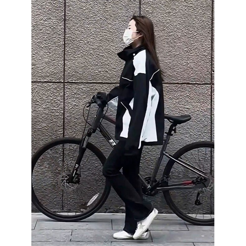 C2338-TP105控价158春季潮牌拼色薄外套新款户外冲锋夹克男女,男装夹克,电商A102-1