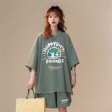 中性风2023夏季新款冰丝休闲运动套装TZ909P65---控88，男装休闲套装，A247A