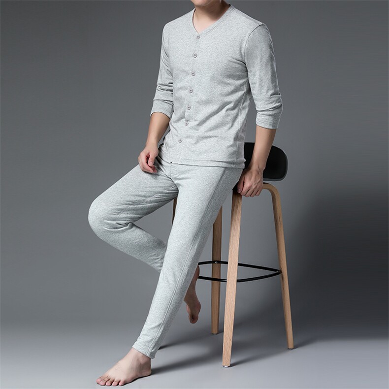 男士2023冬纯填充棉衣修身开衫套装GBN915-T-P380,男装针织衫/毛衣,钱塘6003（原4033）