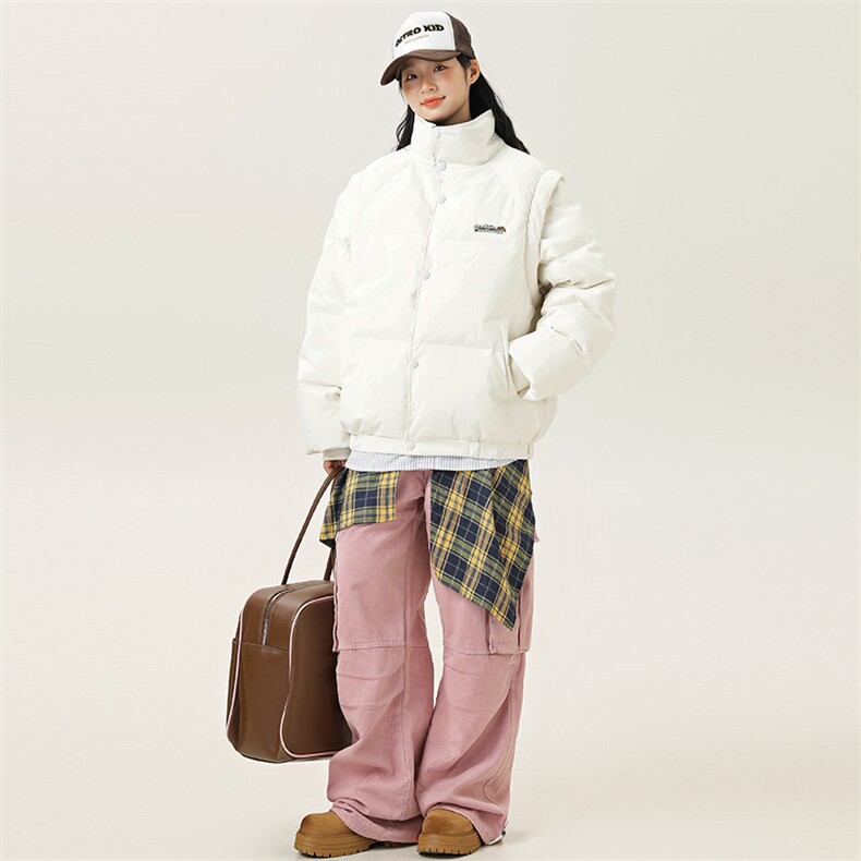 2025冬季新款男日系潮牌白鸭绒羽绒服加厚外套棉衣马甲YR32-F259，男装羽绒服，电商A101（原外27）