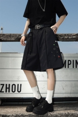 现货（带腰部配件）ZK8022-P55嘻哈街头美式阔腿垂直酷大码短裤，男装休闲裤，电商A059
