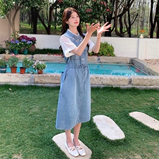 夏季牛仔连衣裙中长款女，女装连衣裙，浙宝069