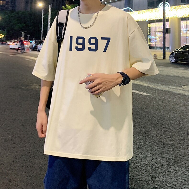 T658大码宽松纯棉运动圆领体恤衫oversize短袖T恤男重磅T,男装T恤,星座304A-1