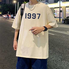 T658大码宽松纯棉运动圆领体恤衫oversize短袖T恤男重磅T，男装T恤，星座304A-1