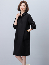 2026年春季休闲风Polo领连衣裙，女装连衣裙，文熹诺